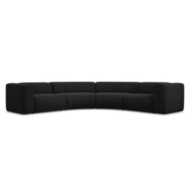 Sofa d'angle modulable Ekahi Chenille Black