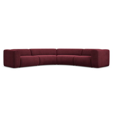 Sofa d'angle modulable Ekahi Chenille Claret