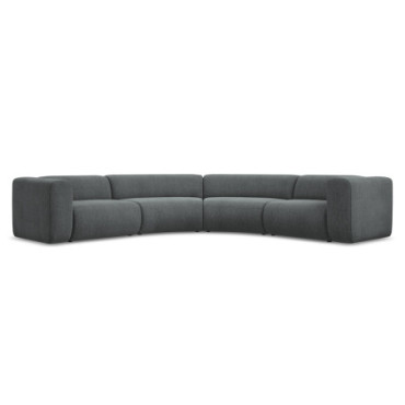 Sofa d'angle modulable Ekahi Chenille Graphite