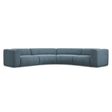 Sofa d'angle modulable Ekahi Chenille Jeans