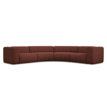 Sofa d'angle modulable Ekahi Tissu Burgundy