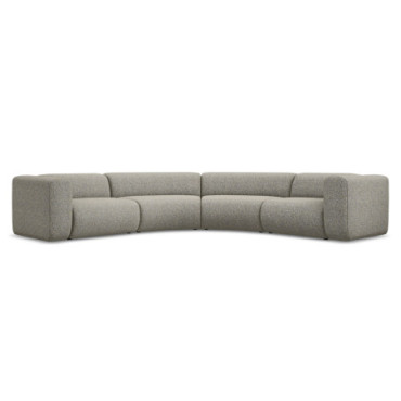 Sofa d'angle modulable Ekahi Tissu Dark beige