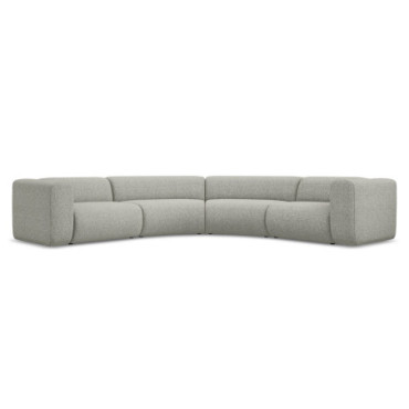 Sofa d'angle modulable Ekahi Tissu Light gray