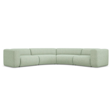 Sofa d'angle modulable Ekahi Tissu Light green