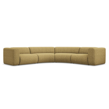 Sofa d'angle modulable Ekahi Tissu Mustard