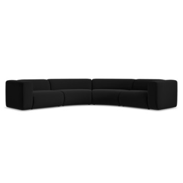 Sofa d'angle modulable Ekahi Velours Black