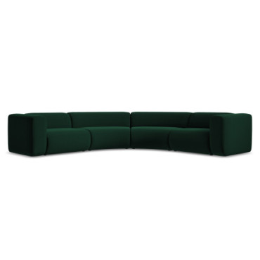 Sofa d'angle modulable Ekahi Velours Bottle green