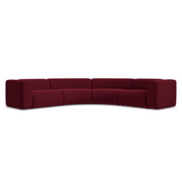 Sofa d'angle modulable Ekahi Velours Burgundy