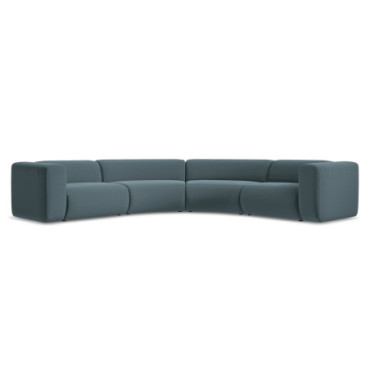 Sofa d'angle modulable Ekahi Velours Marine