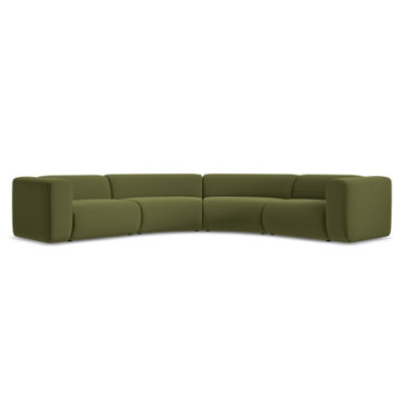 Sofa d'angle modulable Ekahi Velours Olive