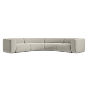 Sofa d'angle modulable Ekahi Velours Pearl