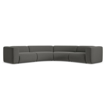 Sofa d'angle modulable Ekahi Velours Steel