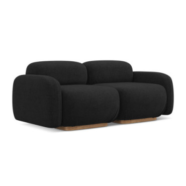 Sofa modulable 3 places Ailani Boucle Anthracite