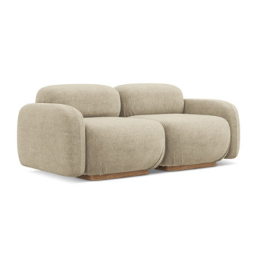 Sofa modulable 3 places Ailani Boucle Beige