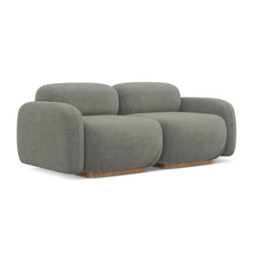 Sofa modulable 3 places Ailani Boucle Gray beige