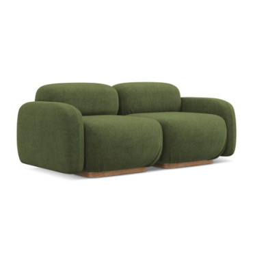 Sofa modulable 3 places Ailani Boucle Olive