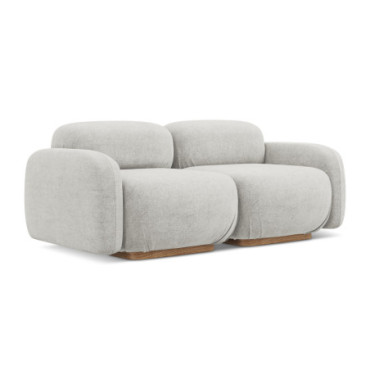 Sofa modulable 3 places Ailani Boucle Silver