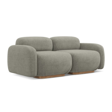 Sofa modulable 3 places Ailani Boucle Taupe