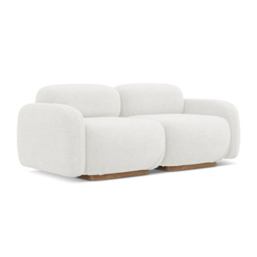 Sofa modulable 3 places Ailani Boucle White