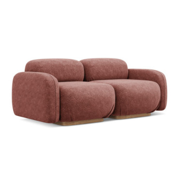 Sofa modulable 3 places Ailani Chenille Muted pink