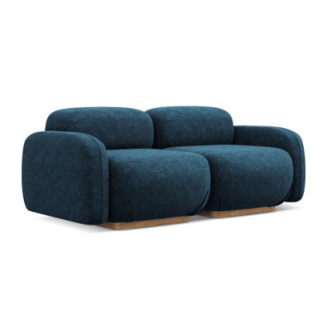 Sofa modulable 3 places Ailani Chenille Royal blue