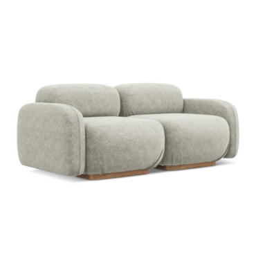 Sofa modulable 3 places Ailani Chenille Silver