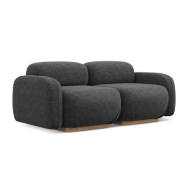 Sofa modulable 3 places Ailani Chenille Steel