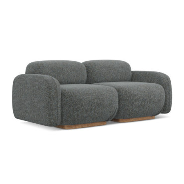 Sofa modulable 3 places Ailani Tissu Steel