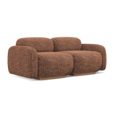 Sofa modulable 3 places Ailani Tissu Terracotta