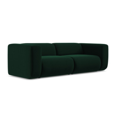 Sofa modulable 3 places Ekahi Velours Bottle green