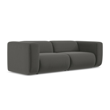 Sofa modulable 3 places Ekahi Velours Steel