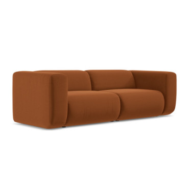 Sofa modulable 3 places Ekahi Velours Terracotta