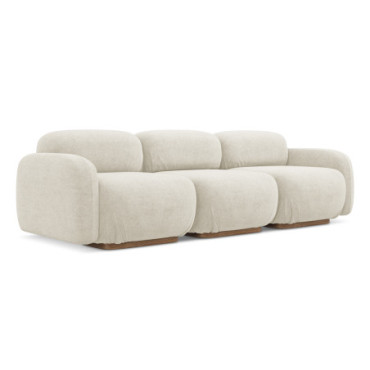 Sofa modulable 4 places Ailani Boucle Pearl