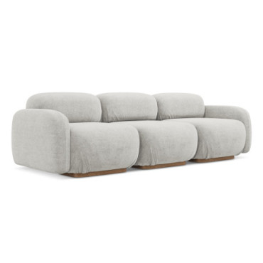 Sofa modulable 4 places Ailani Boucle Silver