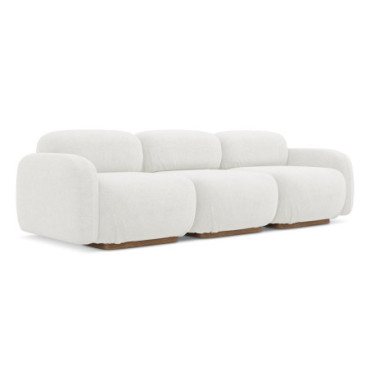 Sofa modulable 4 places Ailani Boucle White