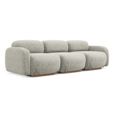 Sofa modulable 4 places Ailani Chenille Silver