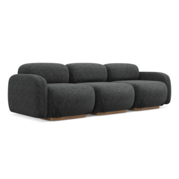 Sofa modulable 4 places Ailani Chenille Steel