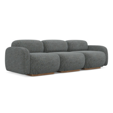 Sofa modulable 4 places Ailani Tissu Steel