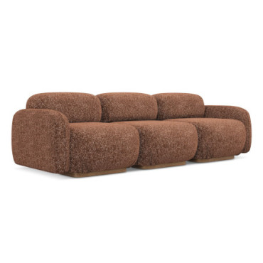 Sofa modulable 4 places Ailani Tissu Terracotta