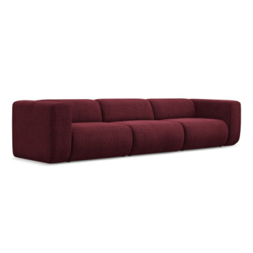 Sofa modulable 4 places Ekahi Chenille Claret