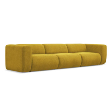 Sofa modulable 4 places Ekahi Chenille Mustard