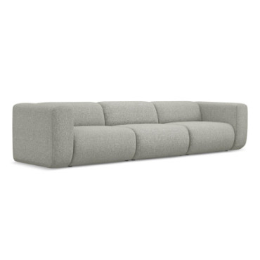 Sofa modulable 4 places Ekahi Tissu Light gray