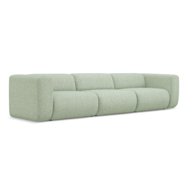 Sofa modulable 4 places Ekahi Tissu Light green