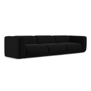 Sofa modulable 4 places Ekahi Velours Black