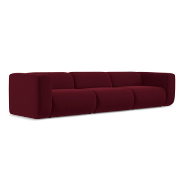 Sofa modulable 4 places Ekahi Velours Burgundy