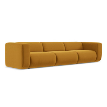 Sofa modulable 4 places Ekahi Velours Mustard