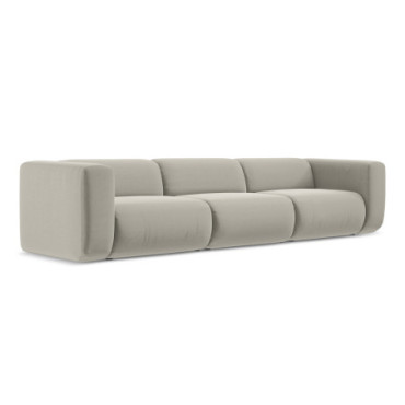 Sofa modulable 4 places Ekahi Velours Pearl