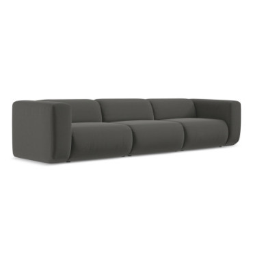 Sofa modulable 4 places Ekahi Velours Steel