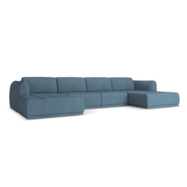 Sofa Panoramic d'angle Hoku Chenille Jeans