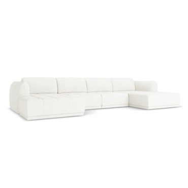 Sofa Panoramic d'angle Hoku Chenille White